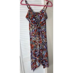 Earthbound Trading Co. Boho/Hippie Paisley Print V-Neck Sundress Size Small